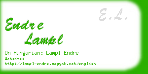 endre lampl business card